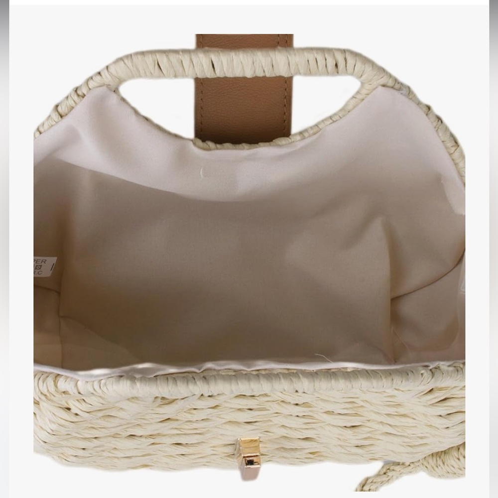 🆕 Straw Clutch Purses for Women Rattan Woven Beach Handbag - Picture 6 of 8